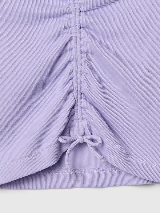 Image number 3 showing, Kids Ribbed Ruched V-Neck Top