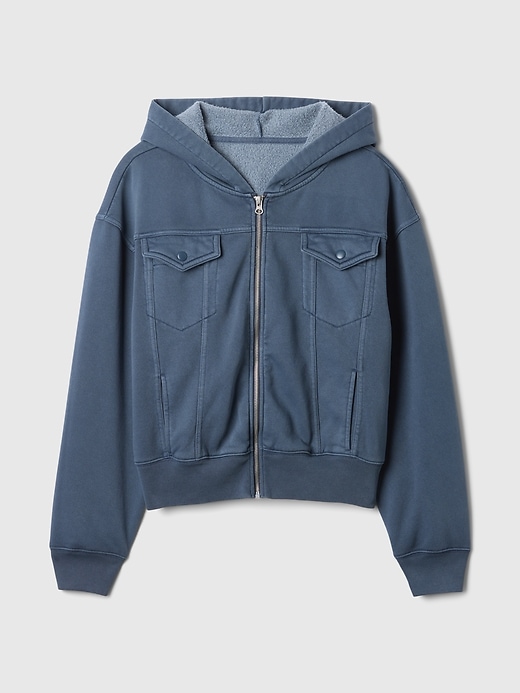 Image number 5 showing, Oversized Icon Fleece Zip Hoodie