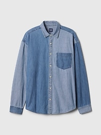 Stripe Denim Big Shirt