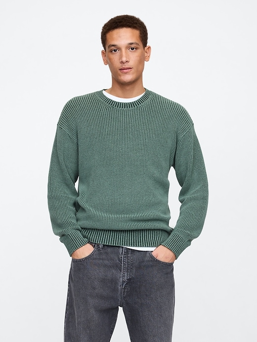 Image number 1 showing, Relaxed Plaited Crewneck Sweater