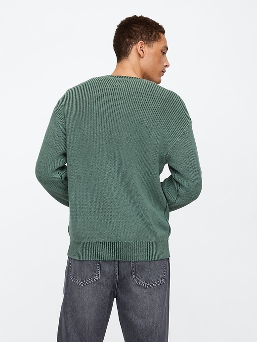 Image number 2 showing, Relaxed Plaited Crewneck Sweater