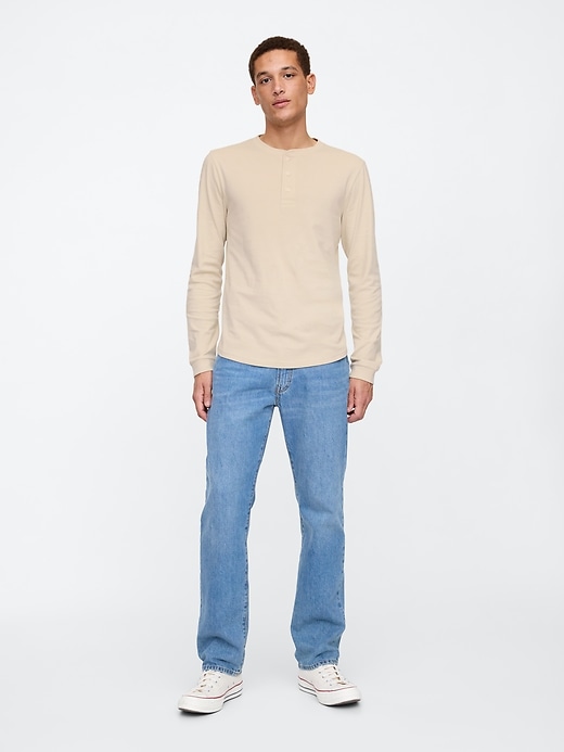 Image number 3 showing, Everyday Soft Curved Hem Henley T-Shirt