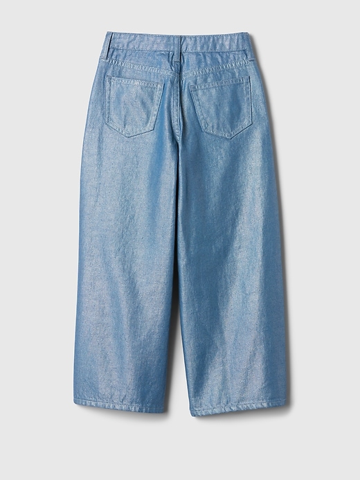 Image number 4 showing, Kids Shine High Rise Wide-Leg Ankle Jeans