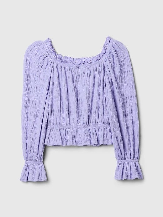 Image number 1 showing, Kids Crinkle Peplum Top