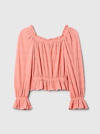Kids Crinkle Peplum Top