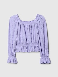 Kids Crinkle Peplum Top