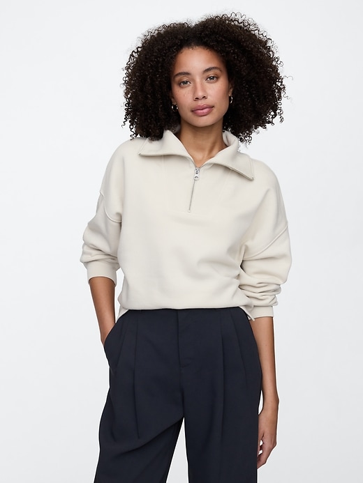 Image number 1 showing, Oversized Quarter-Zip Sweatshirt