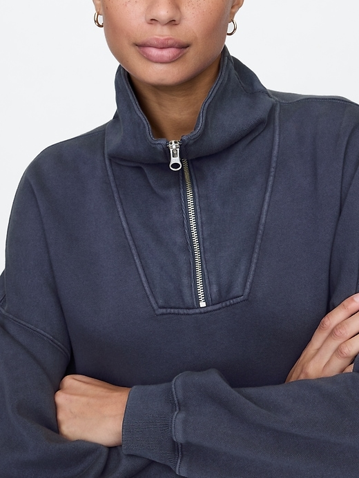 Relaxed Quarter-Zip Sweatshirt | Gap Factory