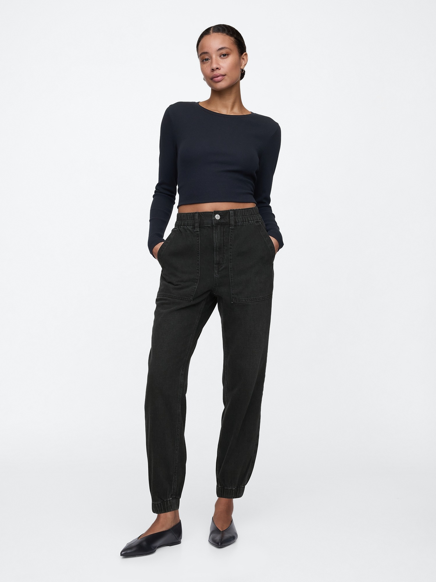 High Rise Sweatpant Jean Joggers Gap Factory