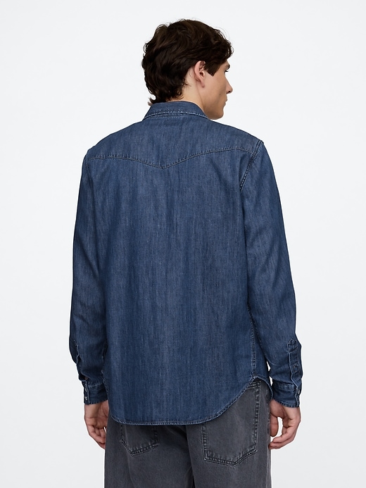 Image number 2 showing, Denim Western Shirt