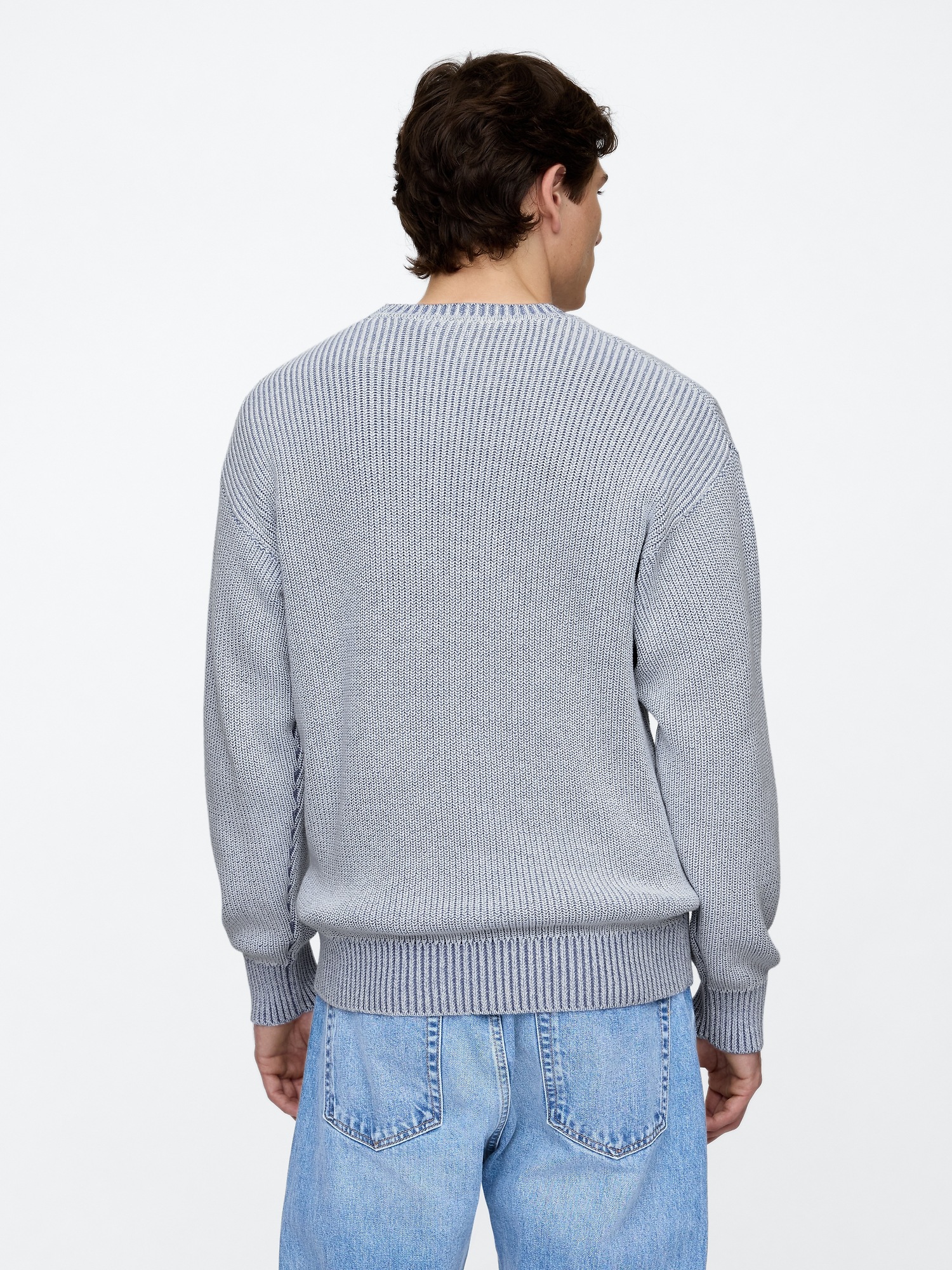 Relaxed Plaited Crewneck Sweater | Gap Factory