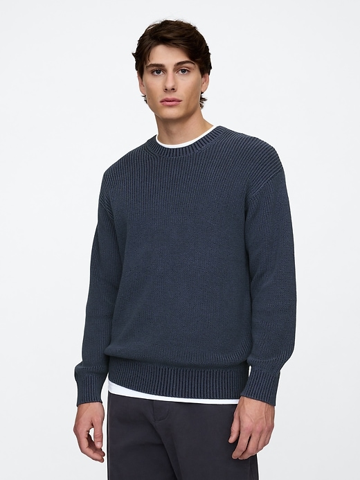 Image number 1 showing, Relaxed Plaited Crewneck Sweater