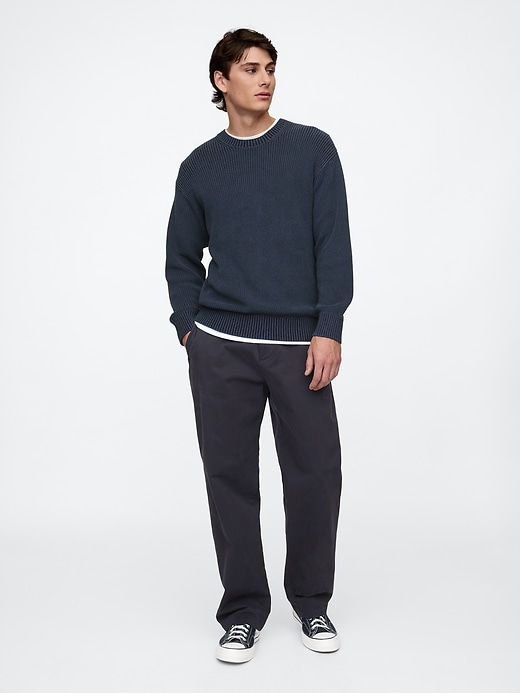 Image number 3 showing, Relaxed Plaited Crewneck Sweater