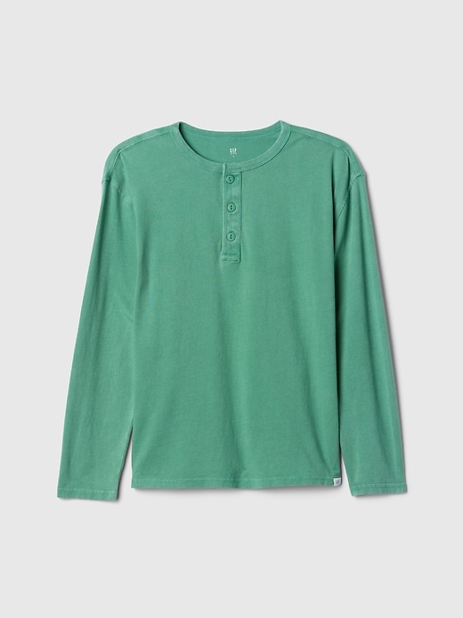 Image number 1 showing, Kids Relaxed Washed-Jersey Henley T-Shirt