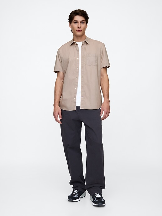 Image number 3 showing, Stretch Poplin Shirt in Standard Fit
