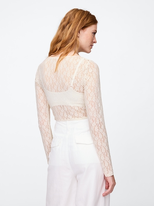 Image number 2 showing, Stretch Lace Boatneck Top