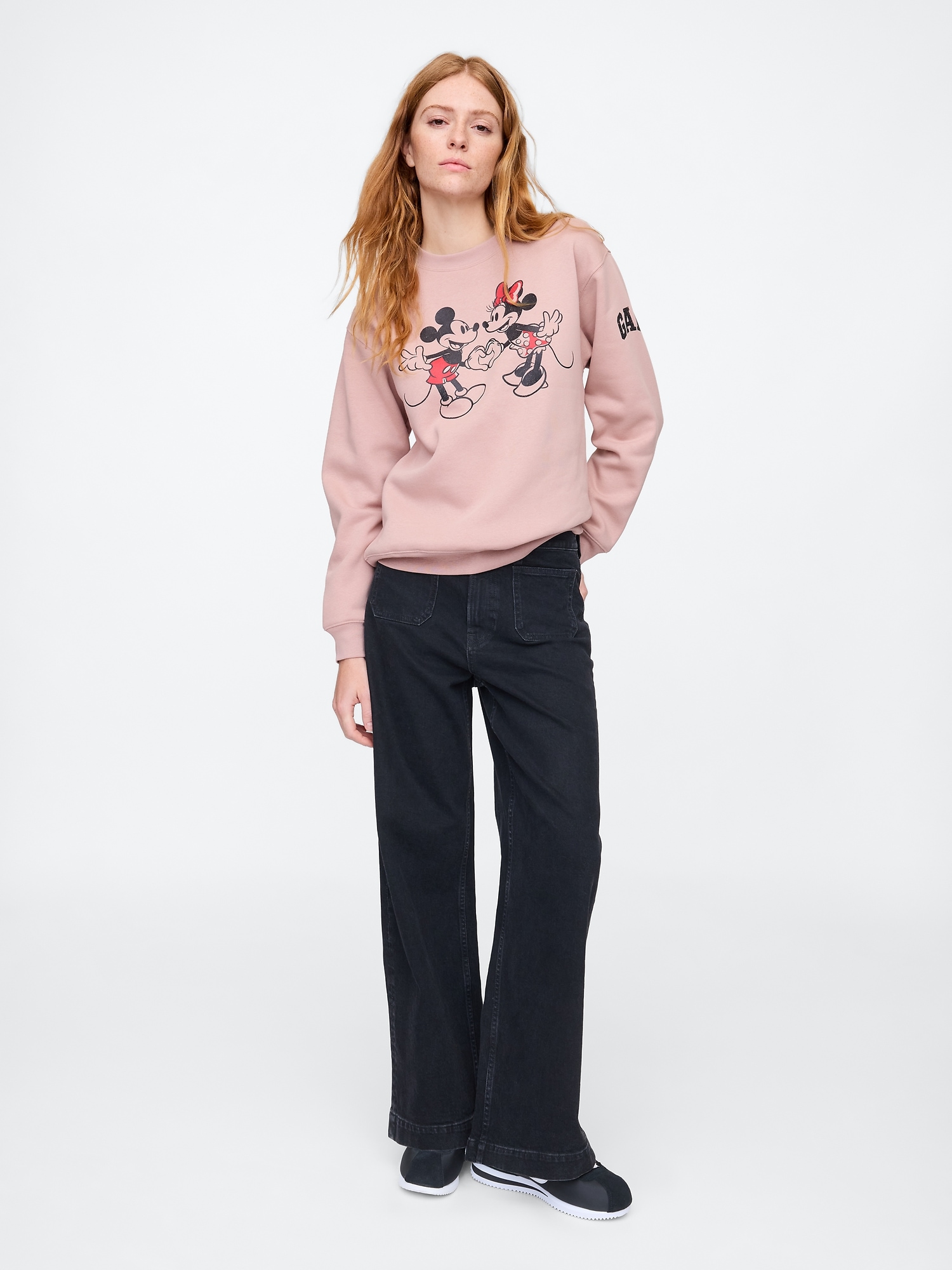 Gap × Disney Relaxed V-Day Graphic Sweatshirt | Gap Factory