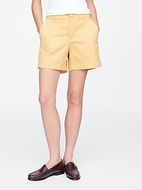 5" Mid Rise Downtown Khaki Shorts