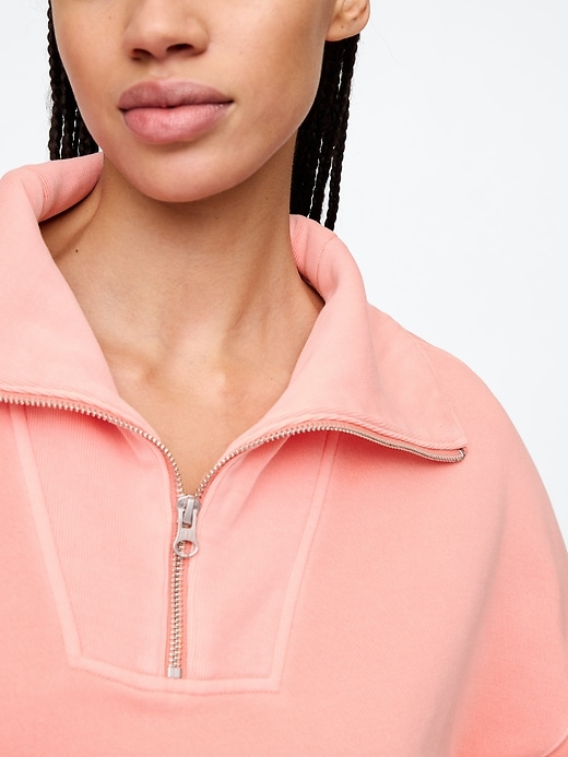 Image number 4 showing, Oversized Quarter-Zip Sweatshirt