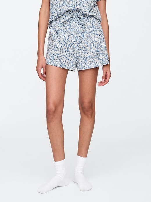 Image number 3 showing, Poplin PJ Shorts