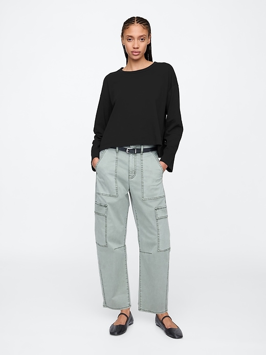 Image number 3 showing, Boxy Cropped Crewneck T-Shirt