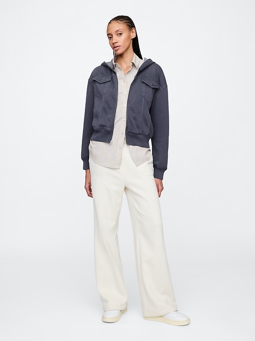 Image number 3 showing, Oversized Icon Fleece Zip Hoodie