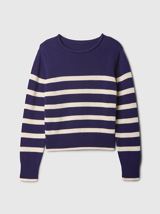 Image number 1 showing, Kids Relaxed Shrunken Roll Neck Sweater