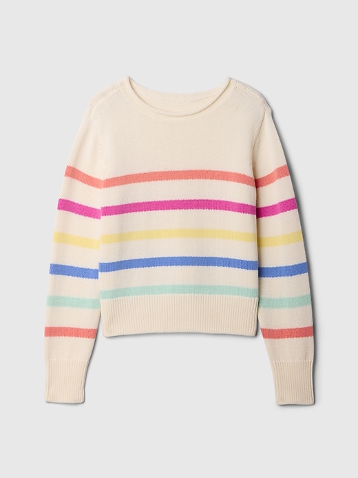 Image number 1 showing, Kids Relaxed Shrunken Roll Neck Sweater
