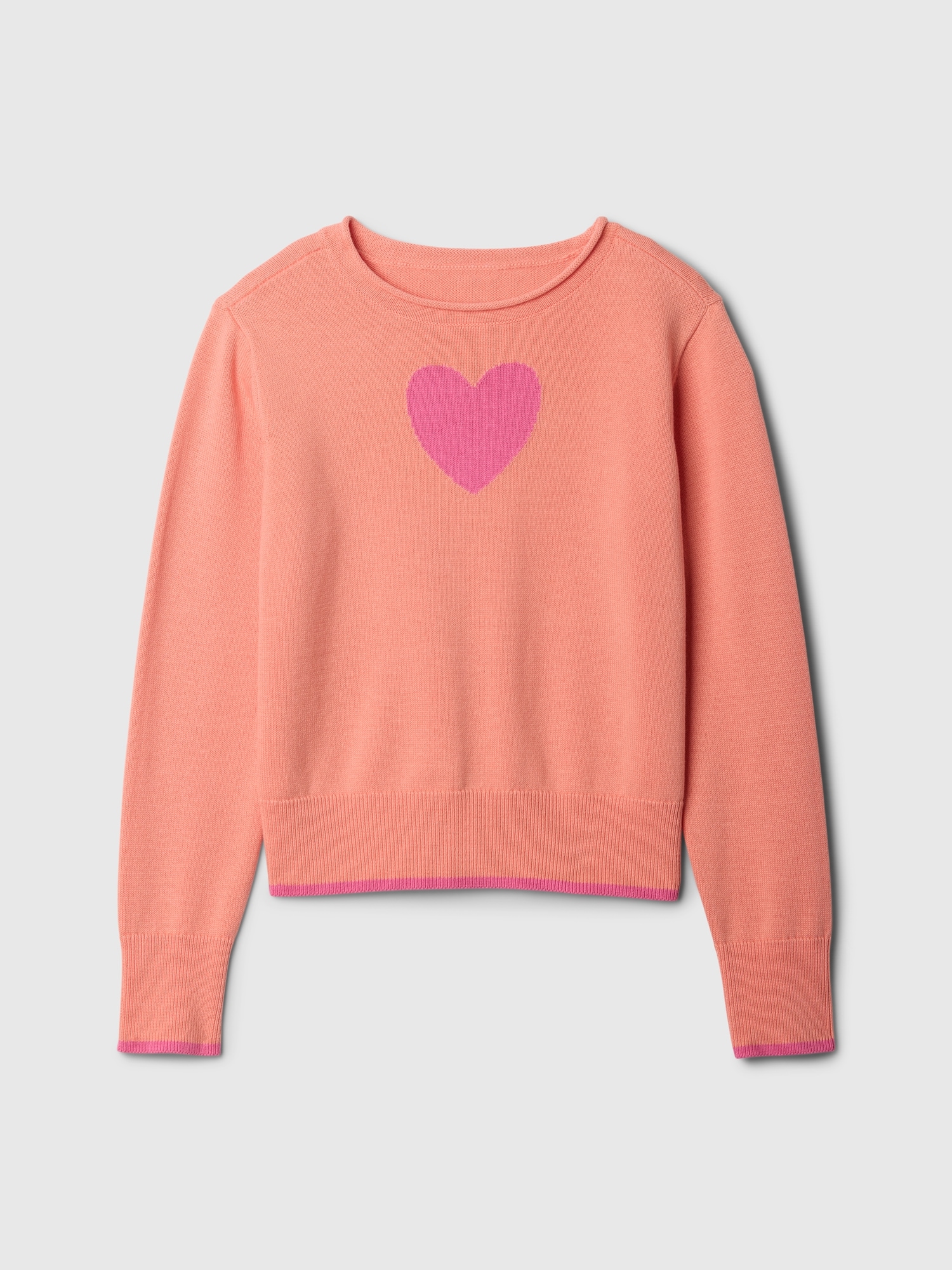 Kids Relaxed Shrunken Roll Neck Sweater