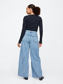 Mid Rise Drapey Soft Baggy Jeans