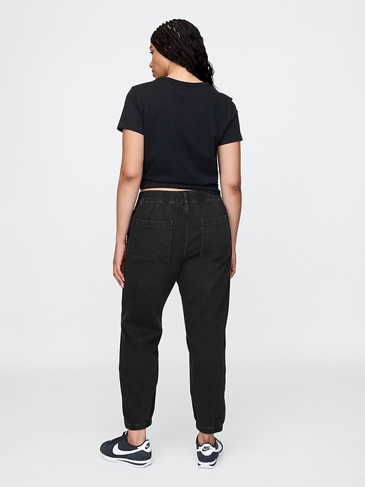 Image number 6 showing, High Rise Denim Utility Joggers