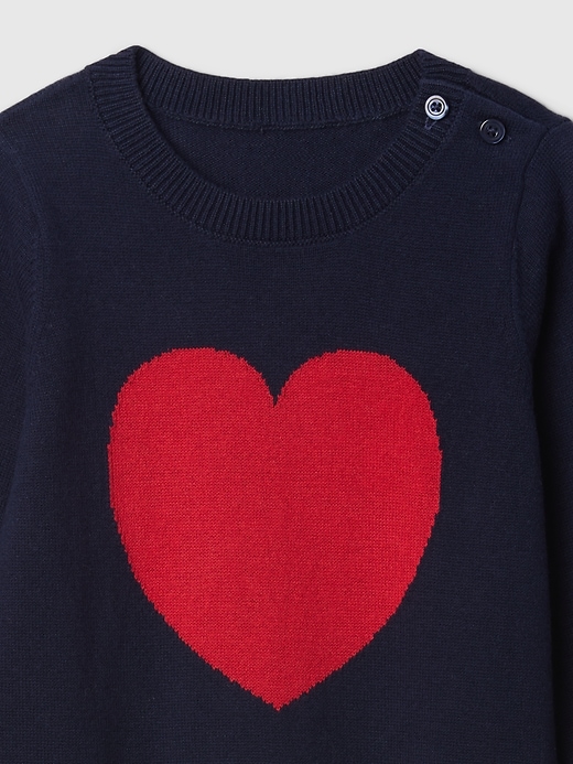 Image number 3 showing, Baby Heart Sweater One-Piece