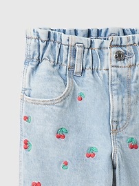 babyGap Leopard Print Paperbag Mom Jeans
