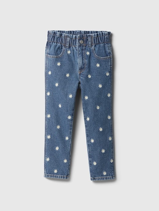Image number 1 showing, babyGap Embroidered Paperbag Mom Jeans