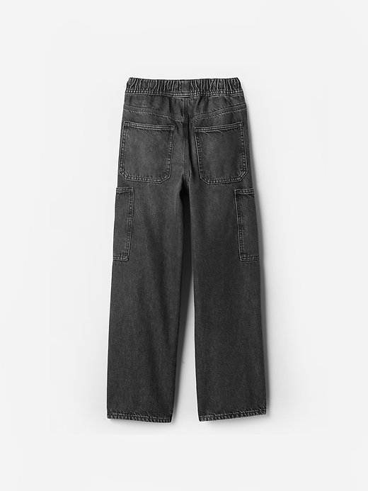 Image number 2 showing, Kids Baggy Cargo Pull-On Jeans