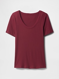 Ribbed Scoopneck T-Shirt