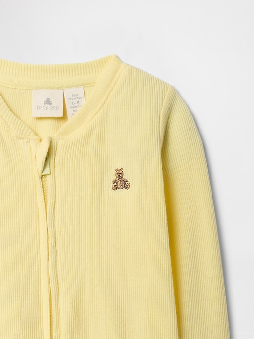 Image number 3 showing, Baby Ribbed Two-Way Zip One-Piece