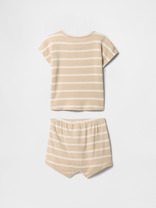 Image number 2 showing, Baby Ribbed Henley Two-Piece Outfit Set