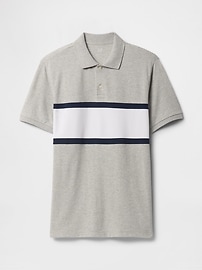 Colorblock Stretch Pique Polo Shirt
