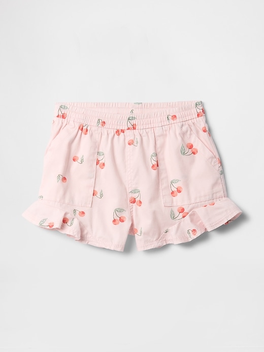 Image number 1 showing, babyGap Twill Ruffle Pull-On Shorts