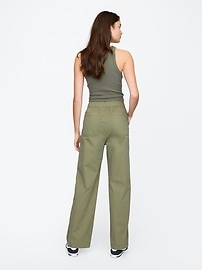 High Rise Easy Wide-Leg Khakis