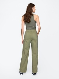 High Rise Easy Wide-Leg Khakis