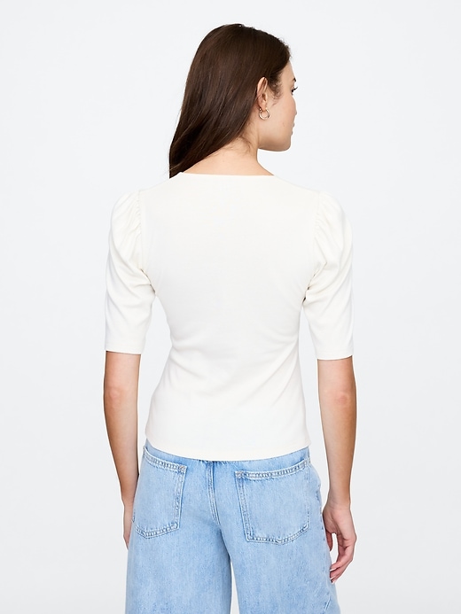 Image number 2 showing, Favorite Puff Sleeve V-Neck T-Shirt