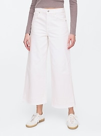High Rise Wide-Leg Crop Jeans