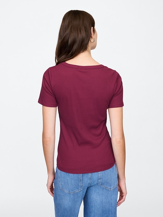 Image number 2 showing, Ribbed Scoopneck T-Shirt