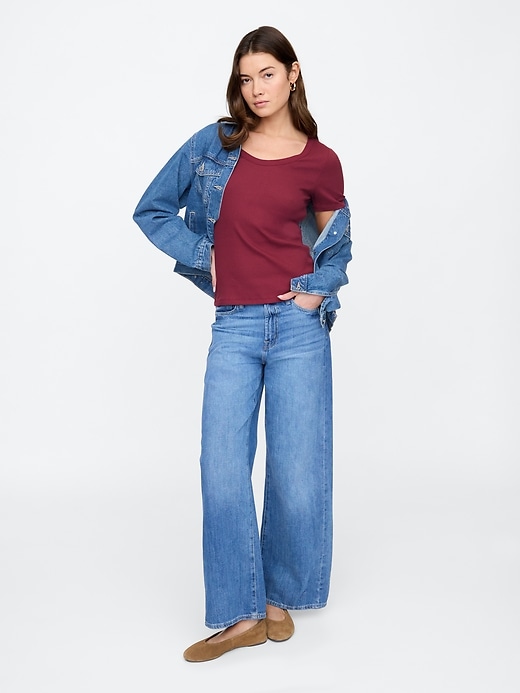 Image number 3 showing, Ribbed Scoopneck T-Shirt