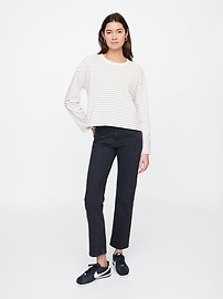 Boxy Cropped Crewneck T-Shirt