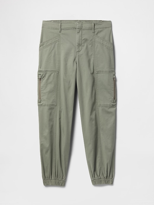 Image number 7 showing, Mid Rise Downtown Khaki Cargo Joggers