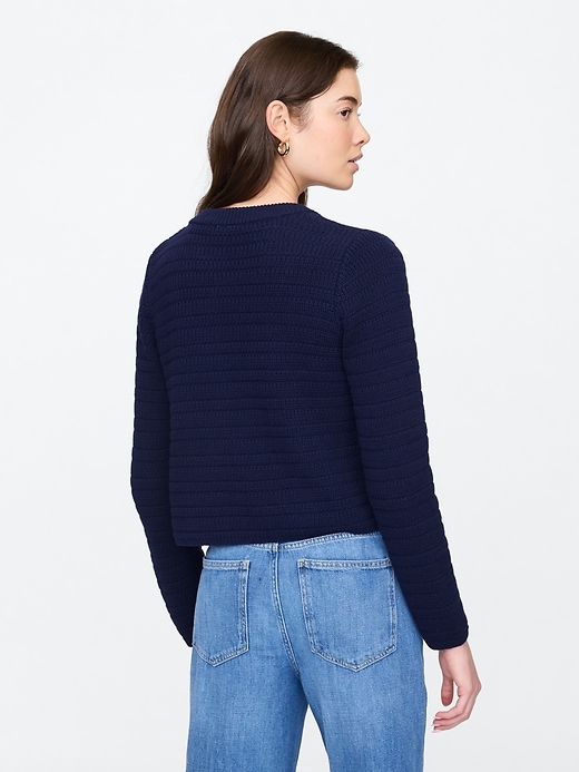 Image number 2 showing, Stripe Mixed-Stitch Cardigan