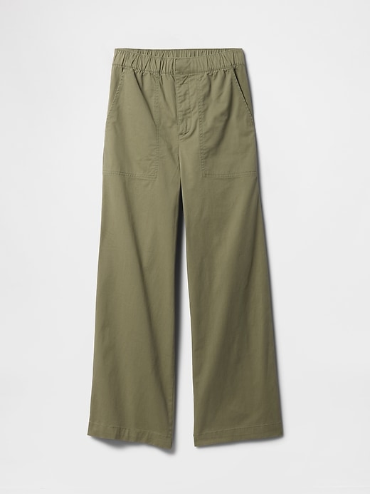 Image number 7 showing, High Rise Easy Wide-Leg Khakis